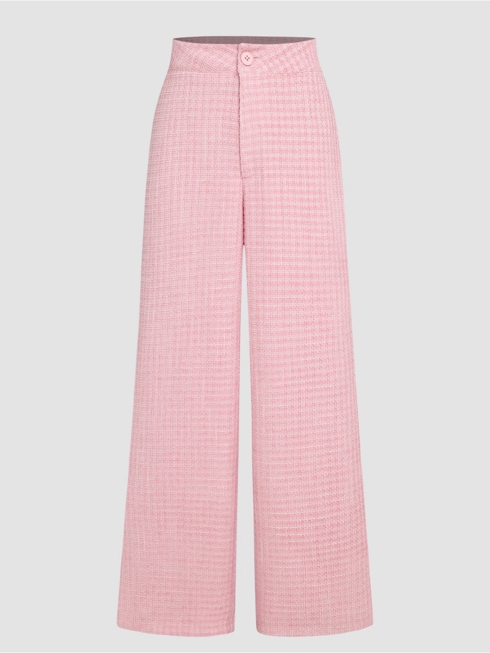 NWOT Wide-Leg Pink Tweed Pants